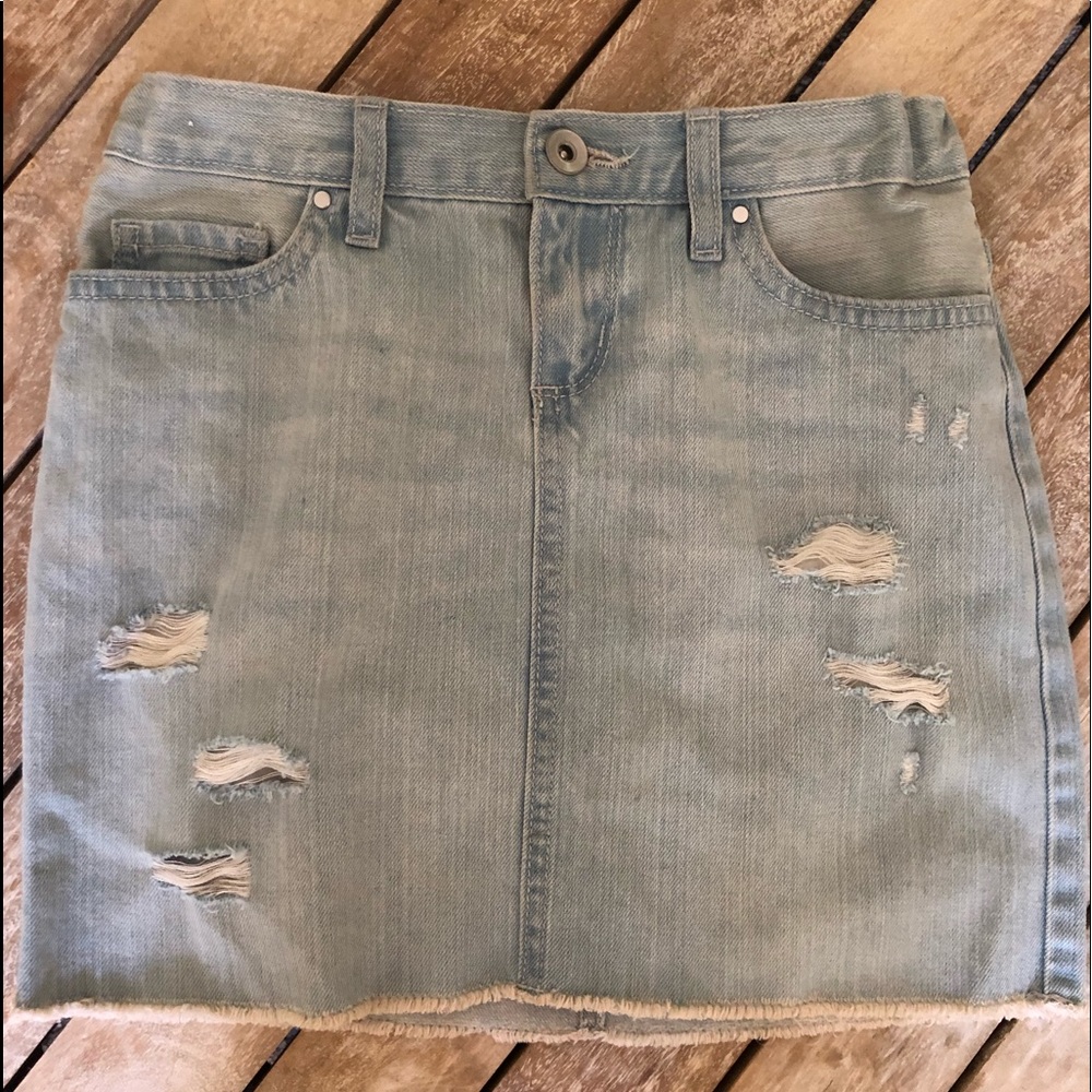 I am selling a light wash denim skirt.